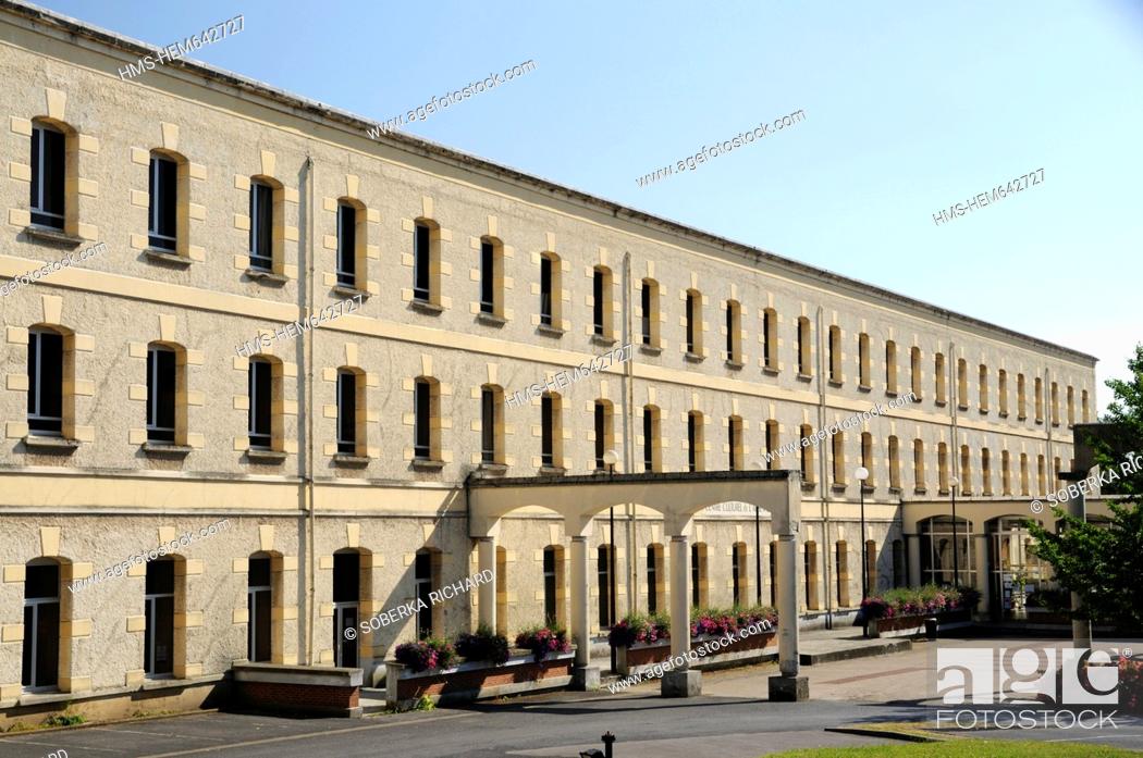 Stock Photo: France, Nord, Maubeuge, building of the arsenal built between 1678 and 1689 according to the plans of Vauban and measuring 103 meters long.