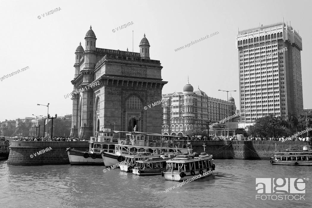 Stock Photo: Gateway of India Mumbai Maharashtra India Asia Jan 2012.