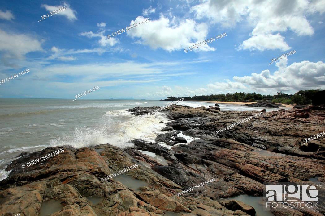 Stock Photo: Scenery of Pandan Beach, Lundu, Sarawak, Malaysia, Borneo.
