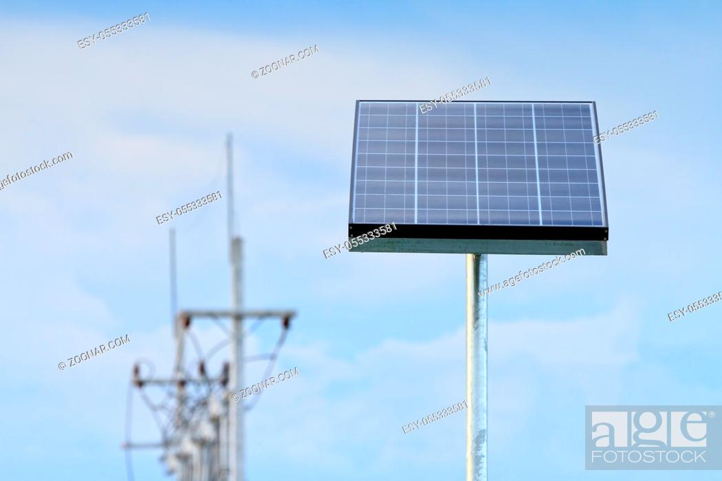 Stock Photo: Industrial photovoltaic installation.