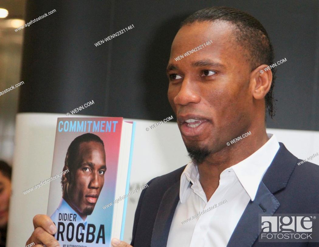 Didier Drogba signs copies of his autobiography 'Commitment' at Waterstones  in Canary Wharf..., Stock Photo, Picture And Rights Managed Image. Pic.  WEN-WENN23211461 | agefotostock