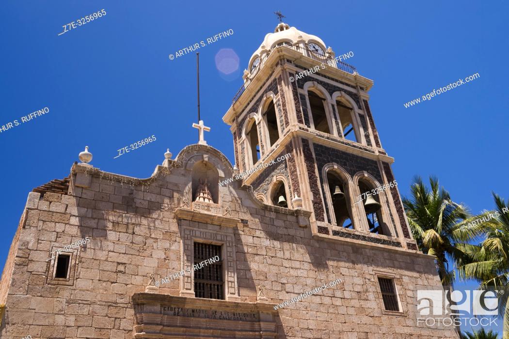 Stock Photo: Mission of Nuestra Señora de Loreto Conchó (Mission of Our Lady of Loreto). UNESCO World Heritage Site. Loreto, Baja California Sur, Mexico.