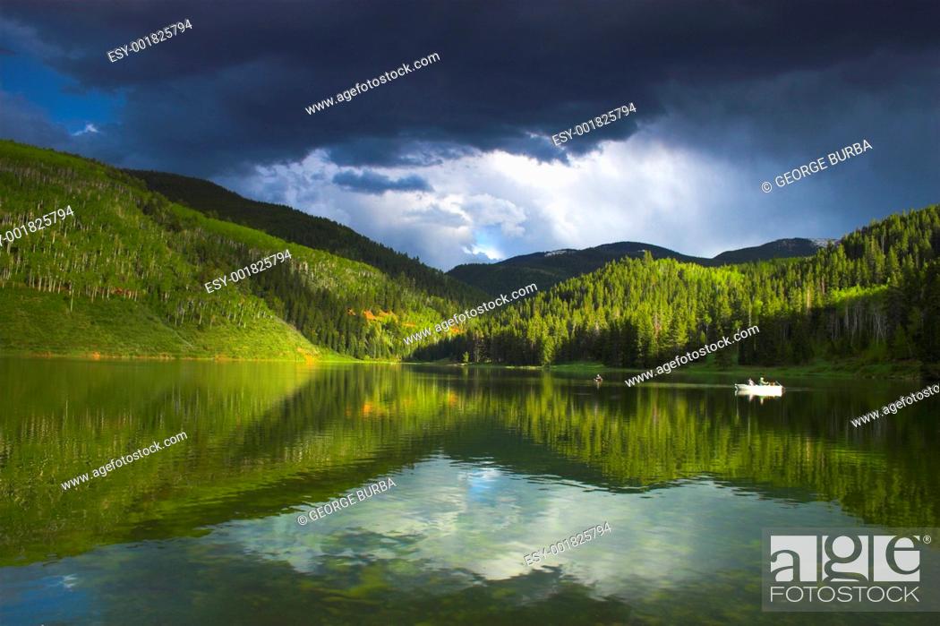 Stock Photo: Alpine lake.