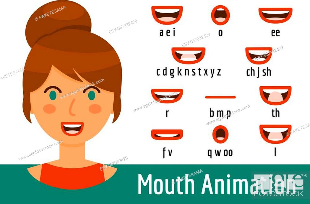 Mouth Lip Sync set for animation of sound pronunciation, Stock Vector,  Vector And Low Budget Royalty Free Image. Pic. ESY-057932429 | agefotostock