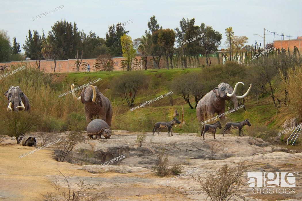 Prehistoric Animals At El Caracol Paleontological Theme Park,  Aguascalientes, Mexico, Stock Photo, Picture And Rights Managed Image. Pic.  DES-2087578 | agefotostock