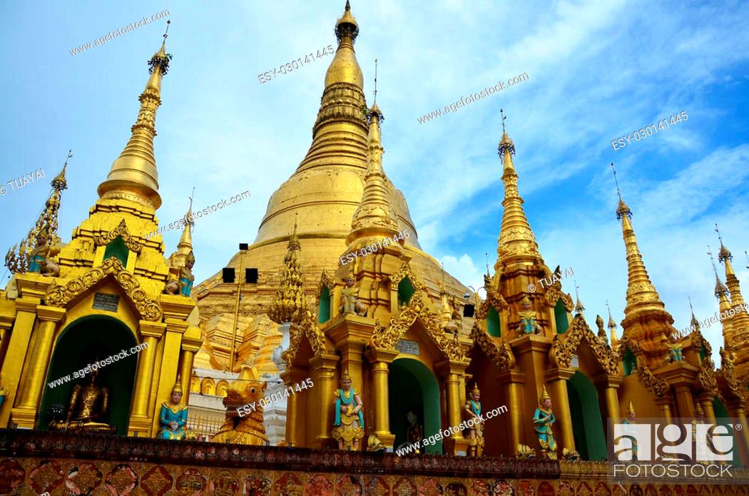 Stock Photo: Shwedagon Pagoda or Great Dagon Pagoda located in Yangon, Burma.