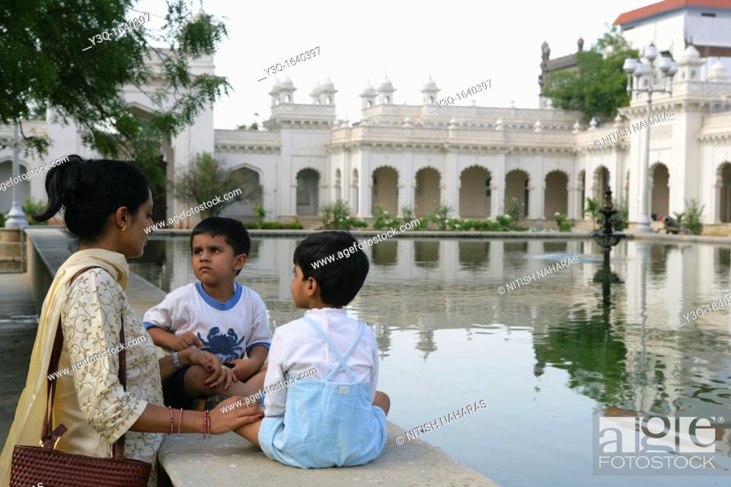 Stock Photo: Chowmahalla Palace is held in high esteem by the people of Hyderabad, as it was the seat of the Asaf Jahi dynasty  Nizam family ruled Hyderabad for around 300.