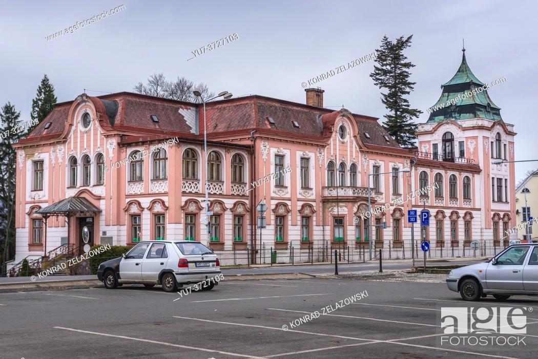Stock Photo: Old building in Broumov town in Nachod District of Czech Republic.