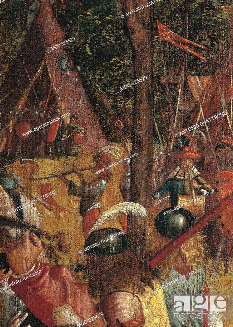 Stock Photo: Legend of St Ursula. Martyrdom of the Pilgrims and the Funeral of Ursula, by Vittore Carpaccio, 1493, 15th Century, oil on canvas, cm 271 x 560.