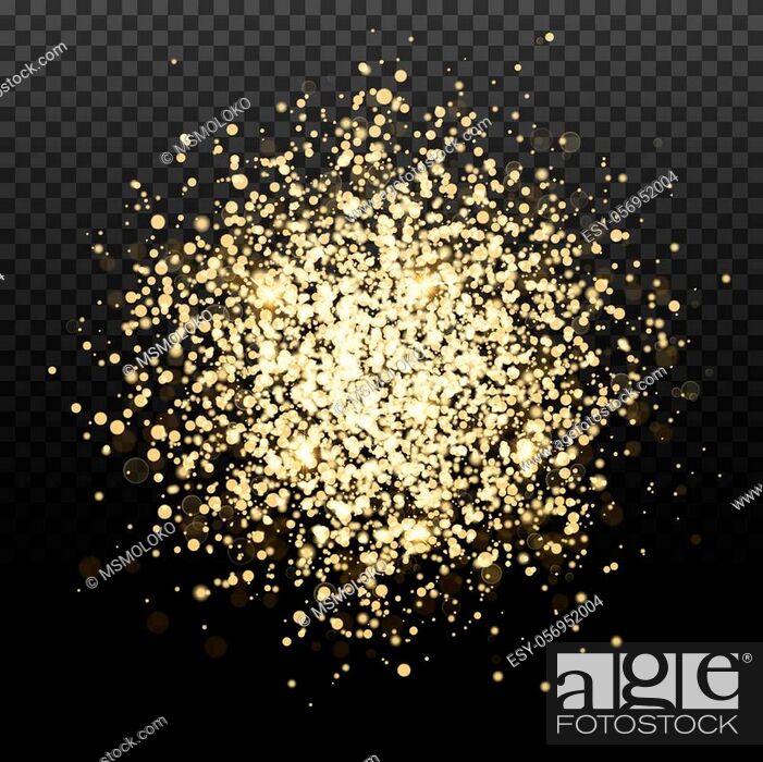 Golden falling glitter on the black background festive overlay | Wallsauce  AE
