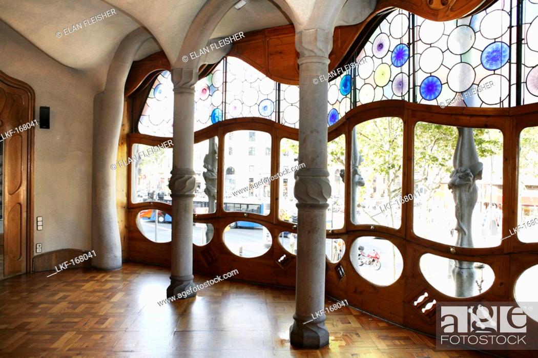 Stock Photo: Piano Nobile room, Gaudi's Casa Batllo, Passeig de Gracia, Barcelona, Catalonien, Spain.