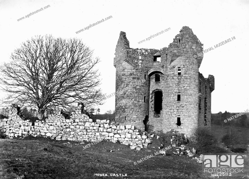 1923 Map Of Co Fermanagh 97 Years Old Print  Monea  Castle Photo Picture 