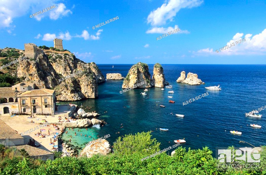 Stock Photo: Italy - Sicily - Tonnara di scopello.
