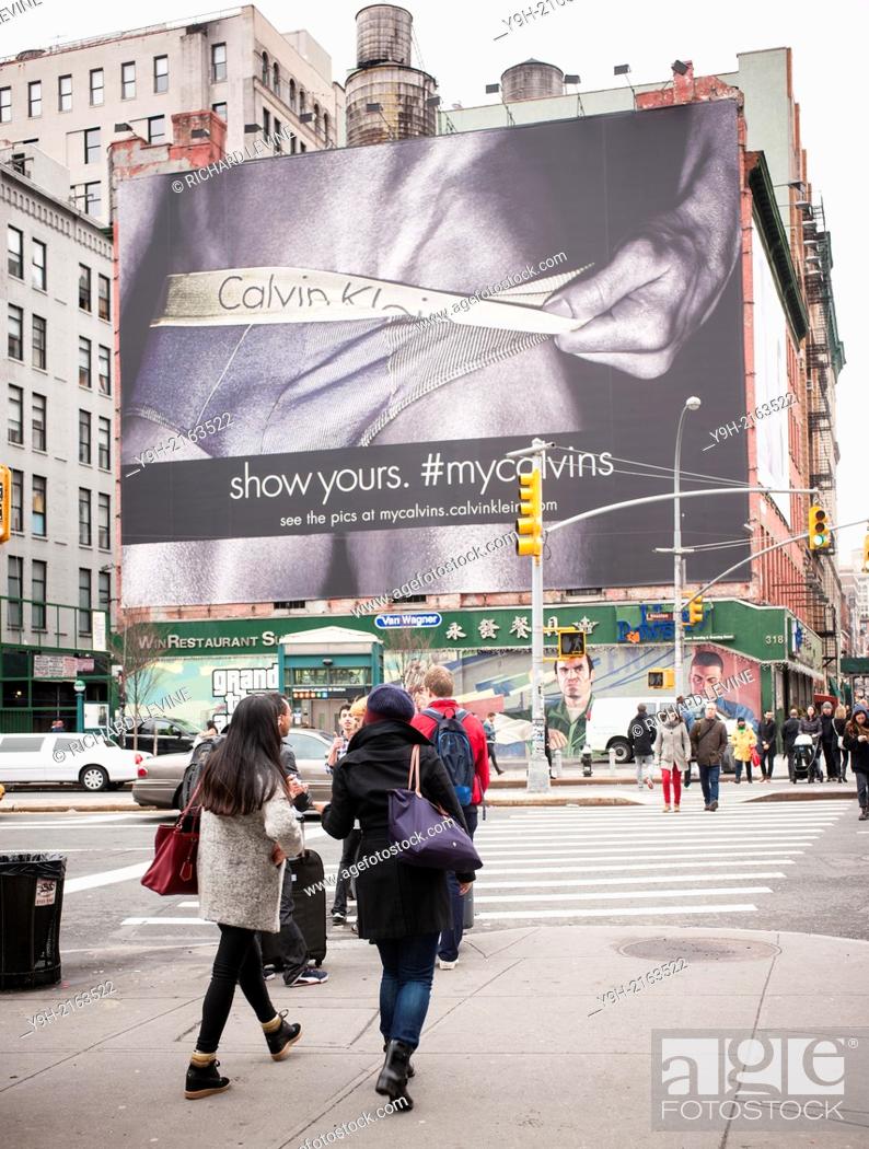 A Calvin Klein billboard in the Soho neighborhood of New York, Stock Photo,  Picture And Rights Managed Image. Pic. Y9H-2163522 | agefotostock