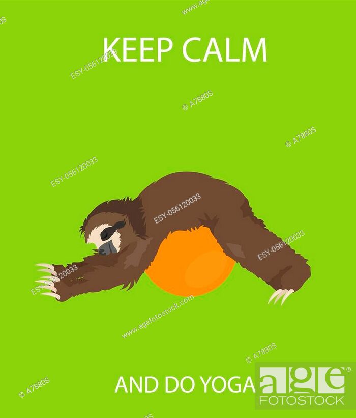 Sloth yoga collection. Funny cartoon animals in different postures set,  Stock Vector, Vector And Low Budget Royalty Free Image. Pic. ESY-056120033  | agefotostock