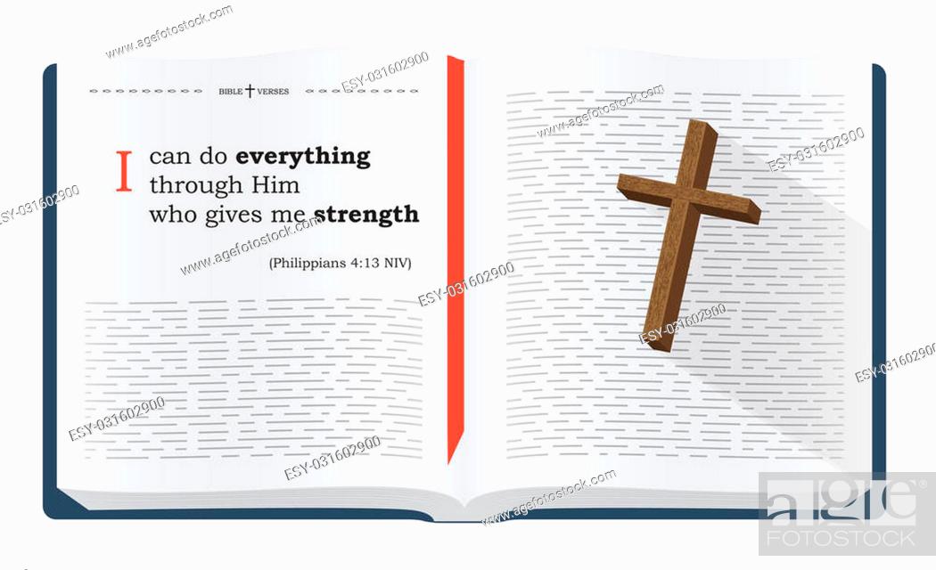 Best Bible verses to remember - Philippians 4:13. Holy scripture  inspirational sayings for Bible..., Stock Photo, Picture And Low Budget  Royalty Free Image. Pic. ESY-031602900 | agefotostock