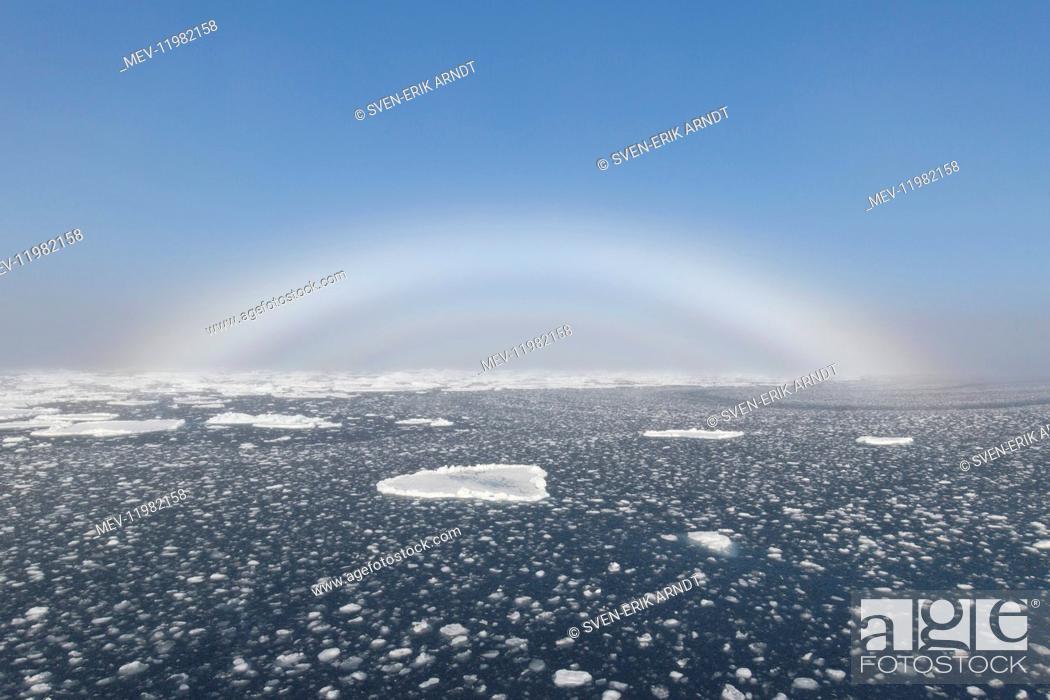 Stock Photo: Fogbow in the arctic - Svalbard - Norway.