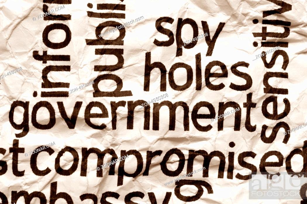 Stock Photo: Spy holes government.