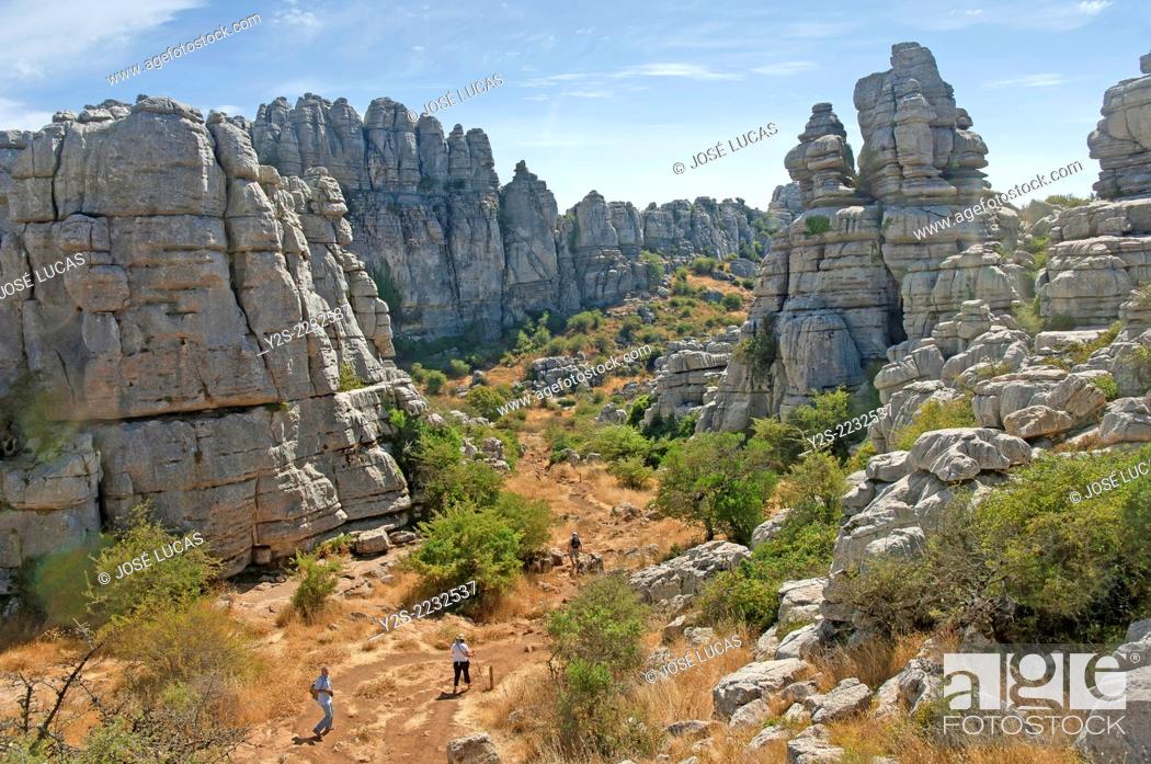 Stock Photo: Torcal de Antequera Natural Park, Antequera, Malaga-province, Region of Andalusia, Spain, Europe.