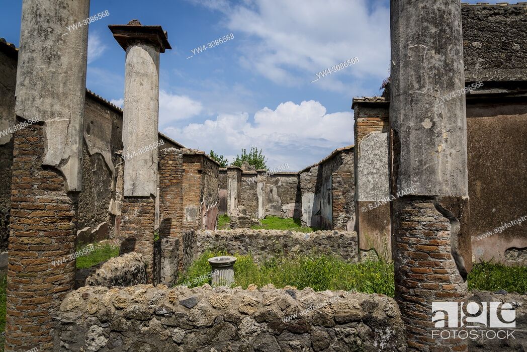 Stock Photo: Pompeii, archeological site near Naples, Italy.