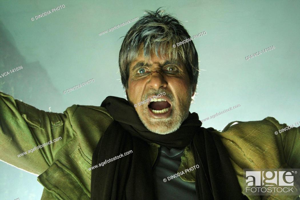 Stock Photo: Bollywood film actor Amitabh Bachchan in movie Ram Gopal Varma ki Aag NO MR.