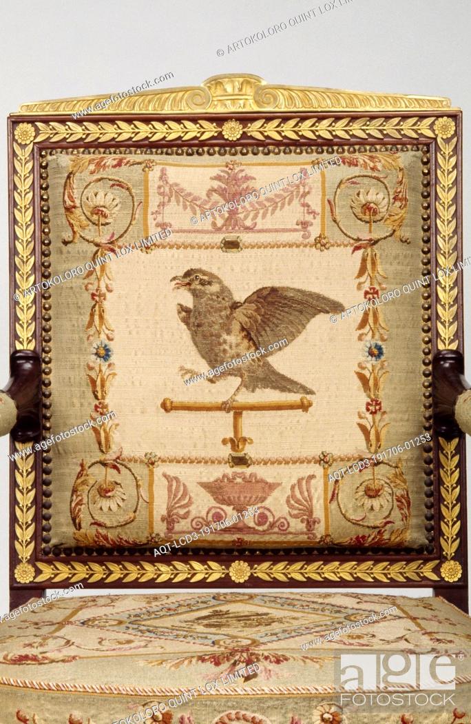 Stock Photo: One Armchair, Frames attributed to François-Honoré-Georges Jacob-Desmalter (French, 1770 - 1841), Tapestries by Beauvais Manufactory (French, founded 1664).