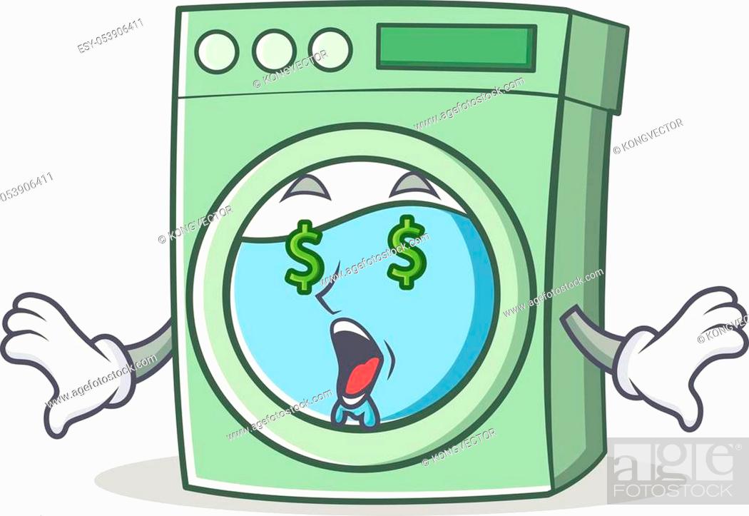 Money eye washing machine character cartoon vector illustration, Stock  Vector, Vector And Low Budget Royalty Free Image. Pic. ESY-053906411 |  agefotostock