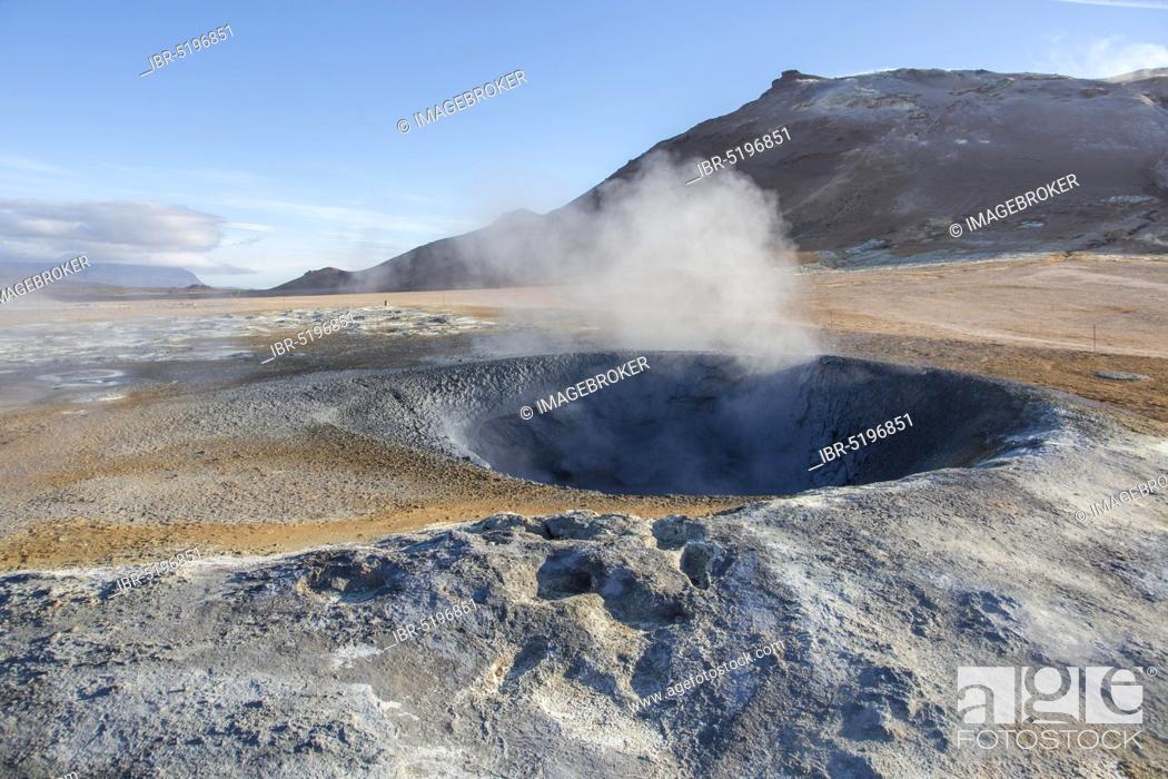 Stock Photo: Namafjall Hverir, Themal area with sulphatars, Iceland, Europe.