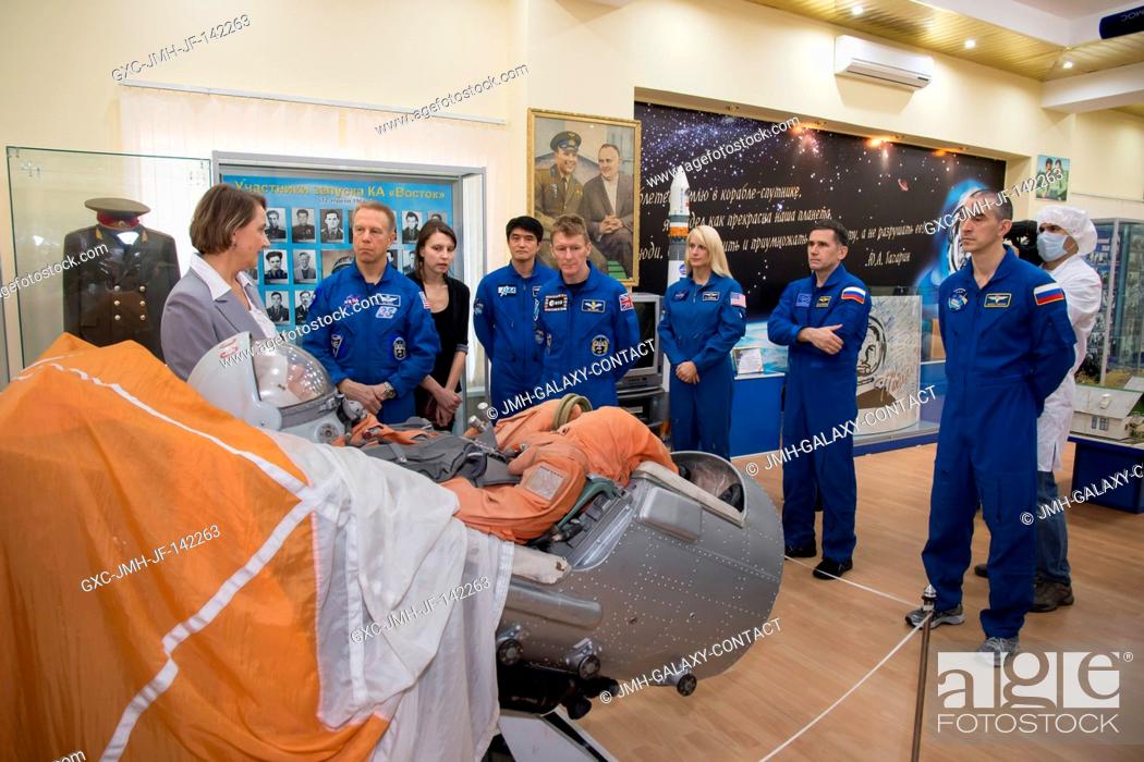 Stock Photo: During a break from training, the Expedition 46-47 prime and backup crewmembers toured the Korolev Museum at the Baikonur Cosmodrome in Kazakhstan Dec.