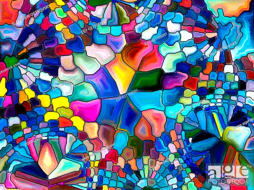 Stock Photo: Shards of Paint series. Abstract design made of color patterns and shapes on the subject of art, education and design.