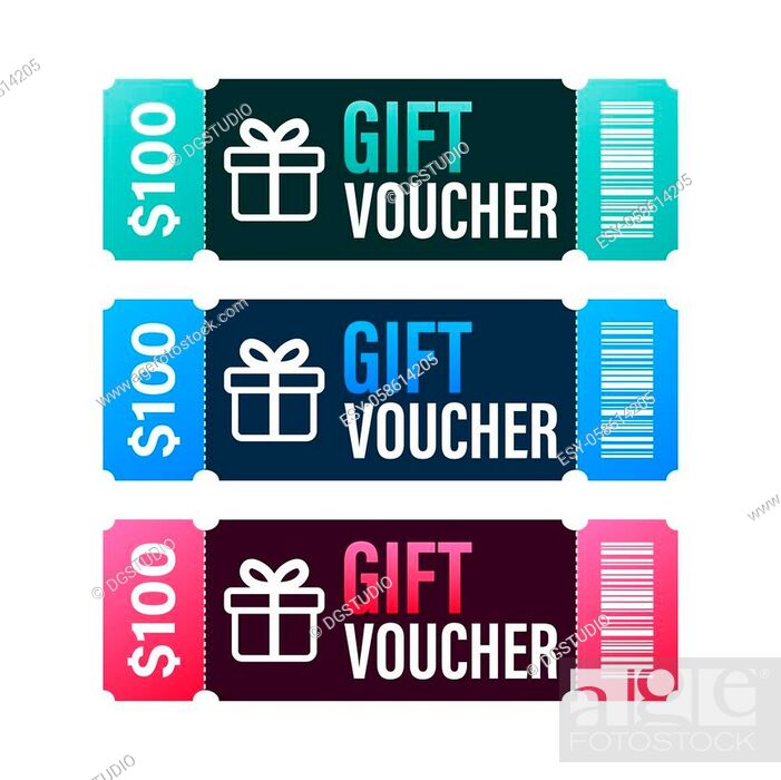 Vector Gift Voucher. Restaurant Discount Coupon Design with Promo Code. Modèle de certificat pour les achats en ligne. Marketing Flyer Stock Vector - Illustration of certificate, card: 137273441