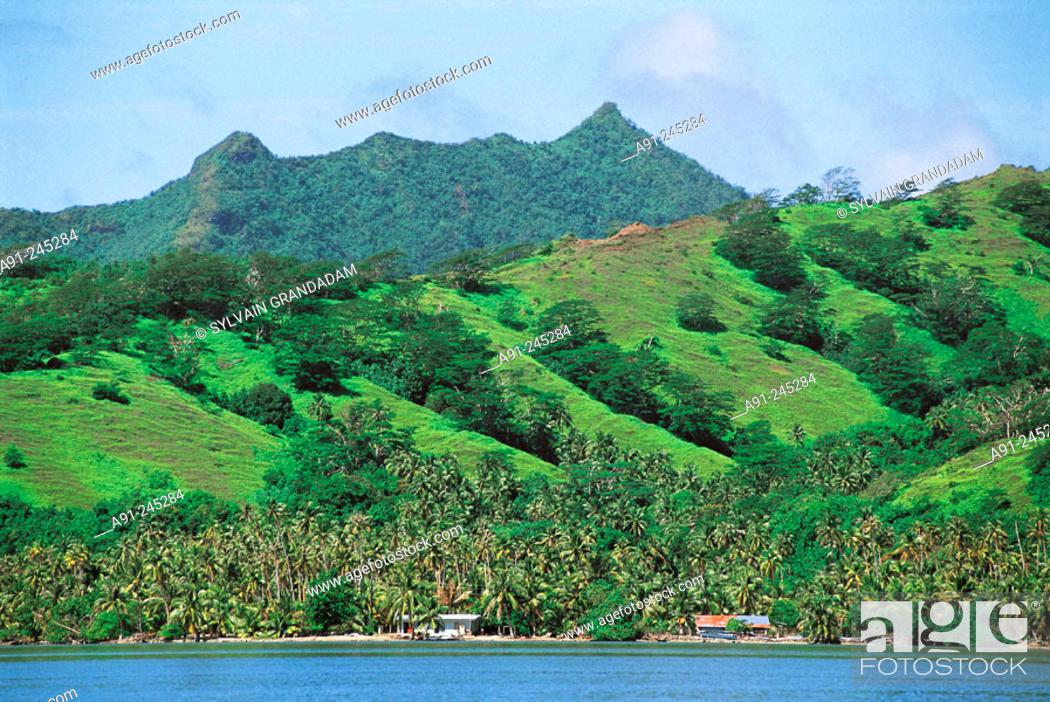 Stock Photo: Tahuata coastline. Marquesas Islands. French Polynesia.