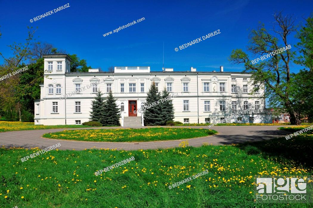 Stock Photo: A neo-renaissance palace from the 19th century, rebuilt in 1922. Koszewko, West Pomeranian Voivodeship, Poland.