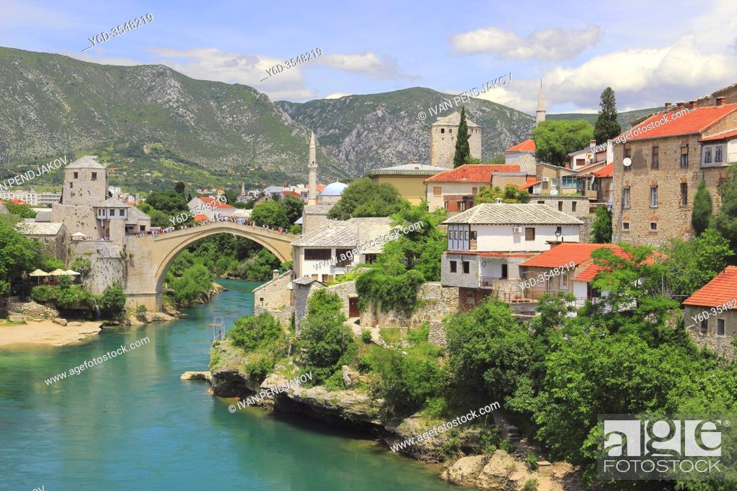 Stock Photo: Mostar, Herzegovina-Neretva Canton, Bosnia and Herzegovina.