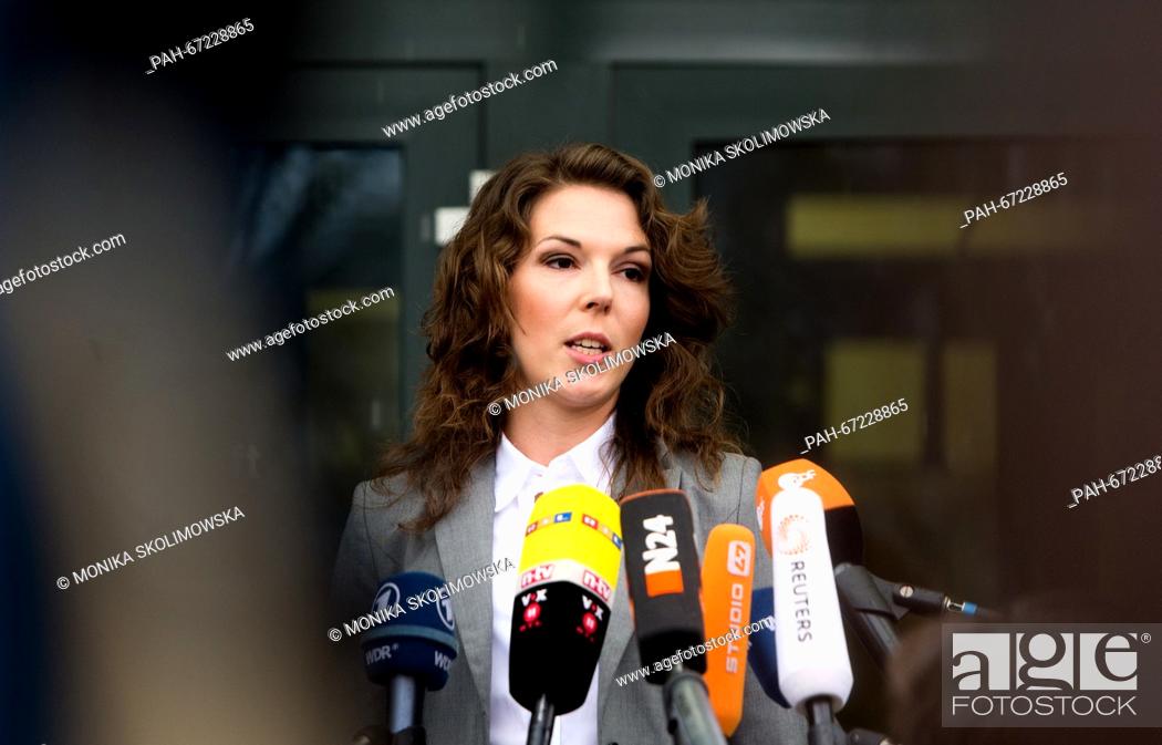 Stock Photo: Public prosecutor Anna Christiana Weiler delivers a statement on the ruling of the Duisburg district court on the Love Parade Disaster, in Duisburg, Germany.