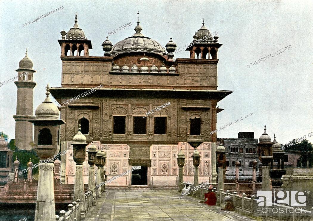 Golden Temple, Amritsar, Punjab, India, c1890. A view of the Golden Temple  at Amritsar, Stock Photo, Picture And Rights Managed Image. Pic.  HEZ-1629058 | agefotostock