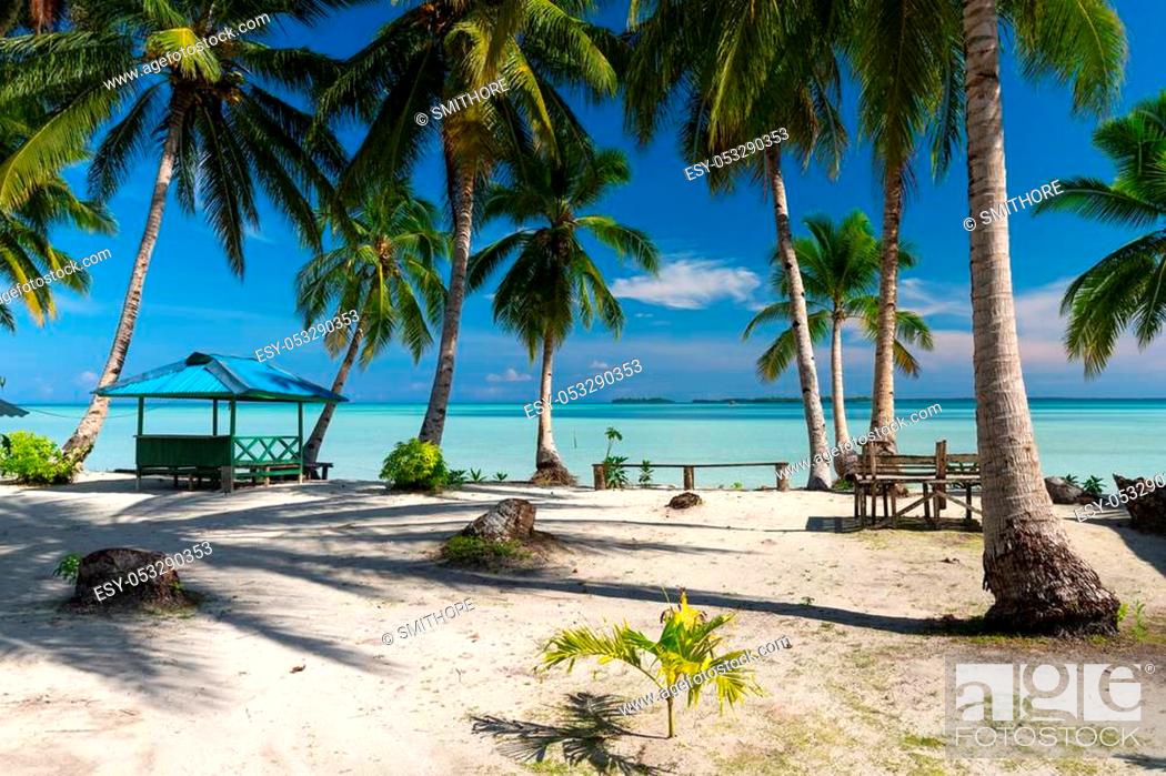 Stock Photo: Paradise deserted tropical beach of Ohoidertawun, Kei Kecil island, Maluku, Indonesia.