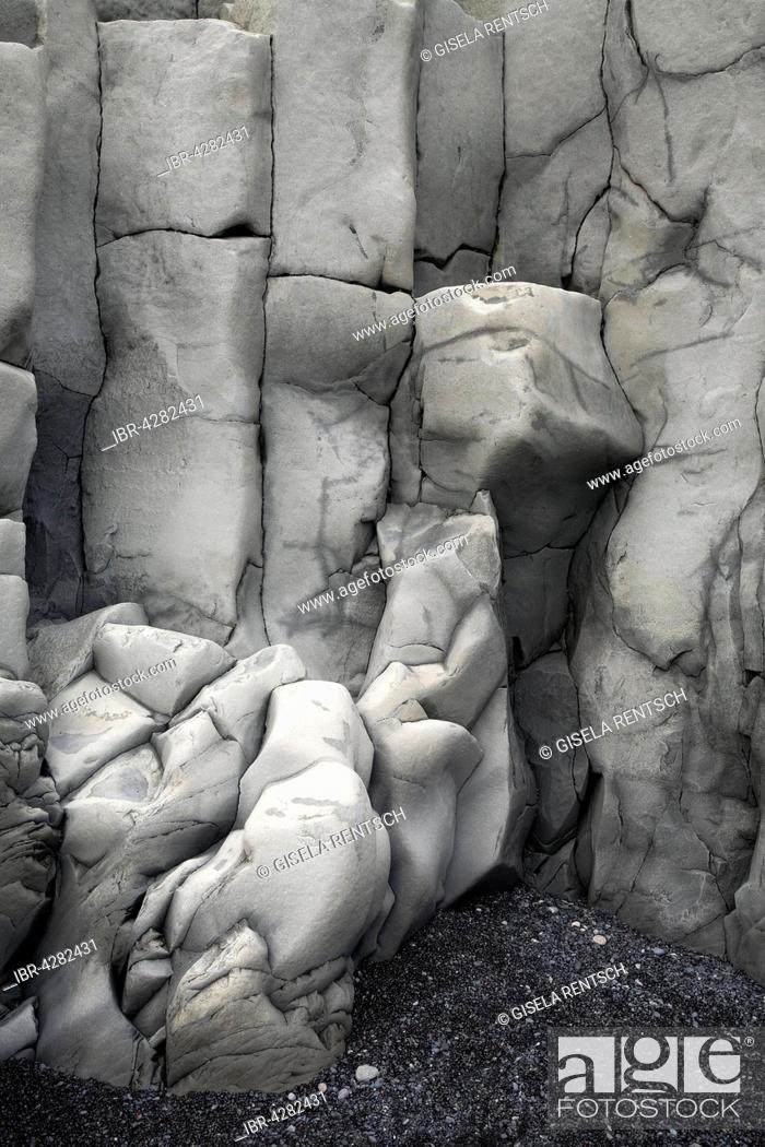 Stock Photo: Basalt stones, Vik, Iceland.