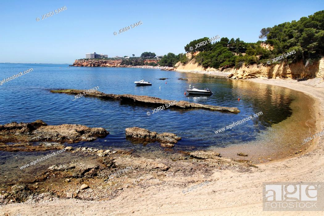 Stock Photo: Cap Roig beach  L'Ampolla, Tarragona province, Catalunya, Spain.