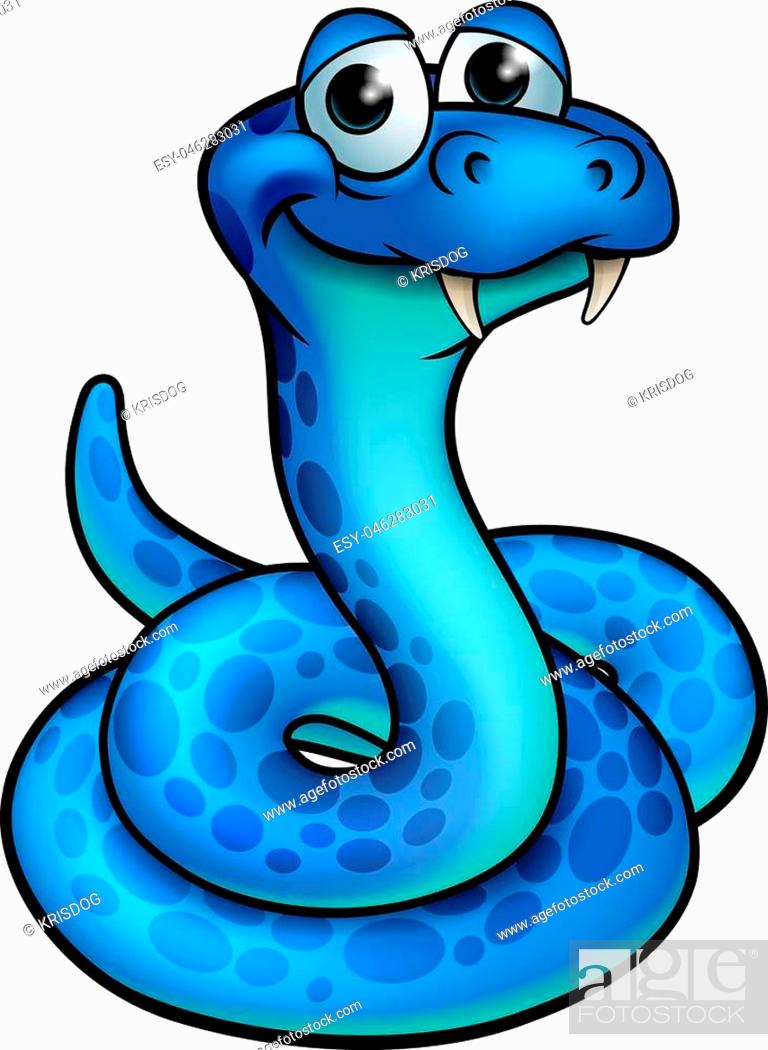Cute cartoon snake cartoon character, Stock Vector, Vector And Low Budget  Royalty Free Image. Pic. ESY-046283031 | agefotostock