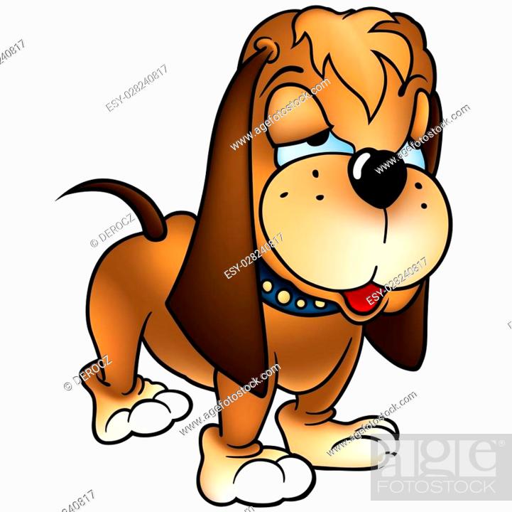 Dog Baset - cartoon illustration, Dog with long ears, Stock Photo, Picture  And Low Budget Royalty Free Image. Pic. ESY-028240817 | agefotostock