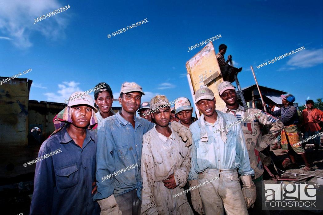 Stock Photo: Workers at a shipbreaking yard in Chittagong 2004 Though shipbreaking-yards meet almost 80 of the scrap iron required for the domestic steel industry and also.