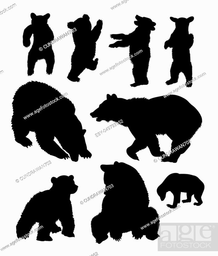 Bear wild animal silhouette. Good use for symbol, web icon, mascot, sign,  sticker, Stock Vector, Vector And Low Budget Royalty Free Image. Pic.  ESY-049793952 | agefotostock