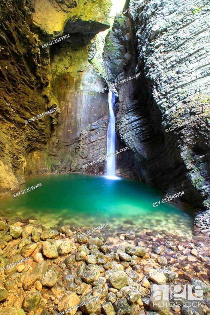 Stock Photo: Kozjak waterfall.