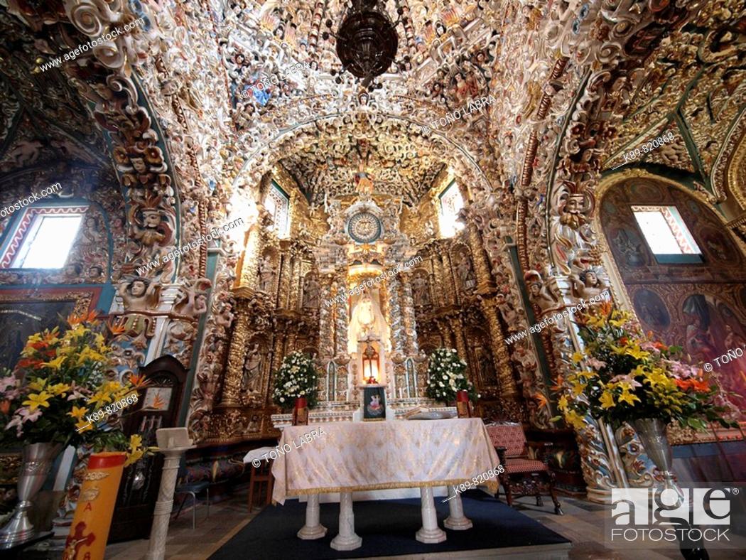 Templo Barroco de Santa Maria Tonantzintla. México, Foto de Stock, Imagen  Derechos Protegidos Pic. K89-820868 | agefotostock