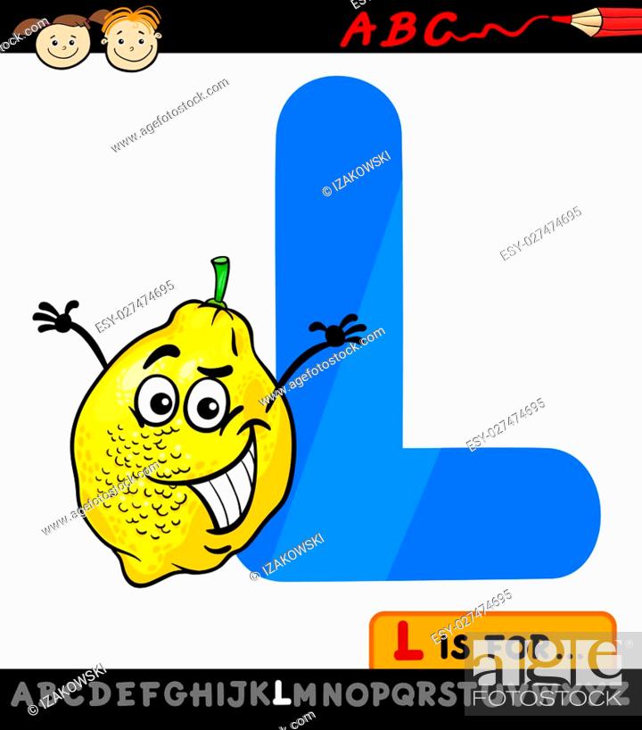 Cartoon Illustration of Capital Letter L from Alphabet with Lemon for  Children Education, Stock Vector, Vector And Low Budget Royalty Free Image.  Pic. ESY-027474695 | agefotostock