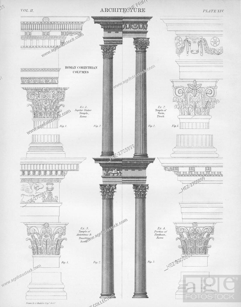 Stock Photo: Roman Corinthian columns, 1889. Creator: W & AK Johnston.