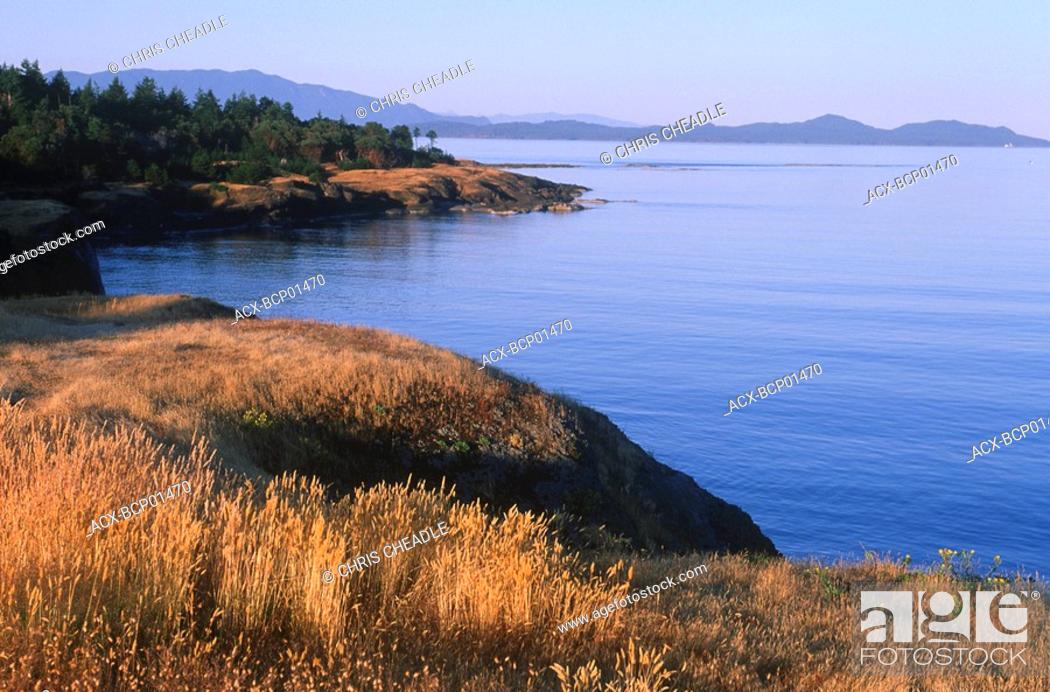 Stock Photo: Gulf Islands, Hornby Island, Helliwell Park, British Columbia, Canada.