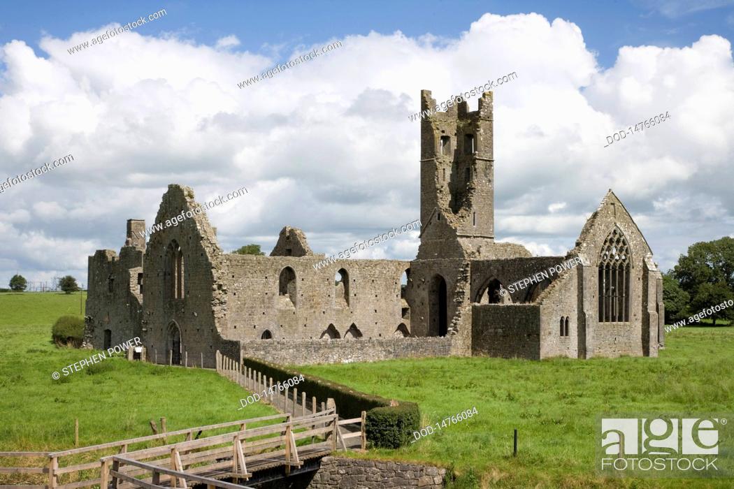 Stock Photo: Republic of Ireland, County Limerick, Kilmallock Priory.