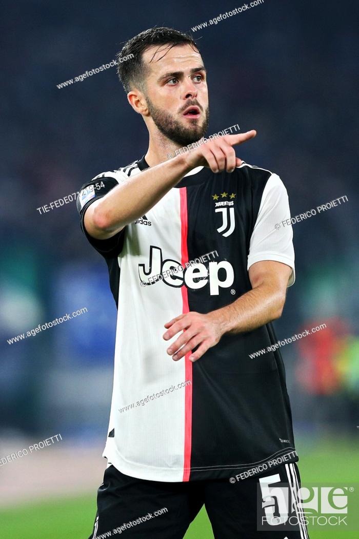 Miralem Pjanic during the fooball match Lazio vs Juventus, Rome,  ITALY-07-12-2019, Stock Photo, Picture And Rights Managed Image. Pic.  TIE-FEDE071219-54 | agefotostock
